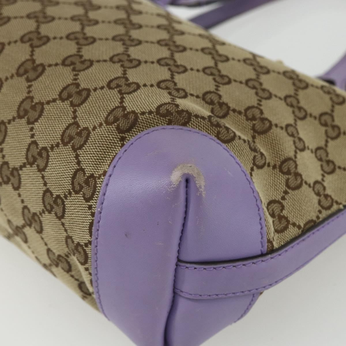 Gucci GUCCI GG Canvas Tote Bag Beige Gold 269878 Authentic ka541
