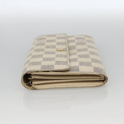 Louis Vuitton LOUIS VUITTON Damier Azur Portefeuille Sarah Long Wallet N61735 LV Authentic YKZ1187 Bag