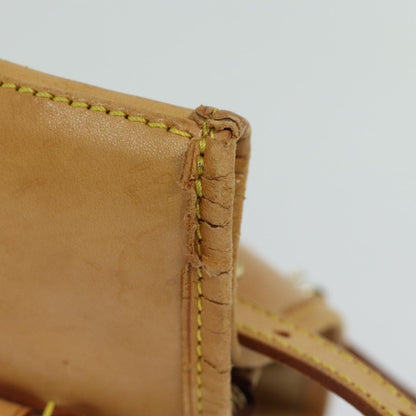Louis Vuitton LOUIS VUITTON Nomad leather Bucket PM Shoulder Bag Beige M85001 LV Authentic 80351