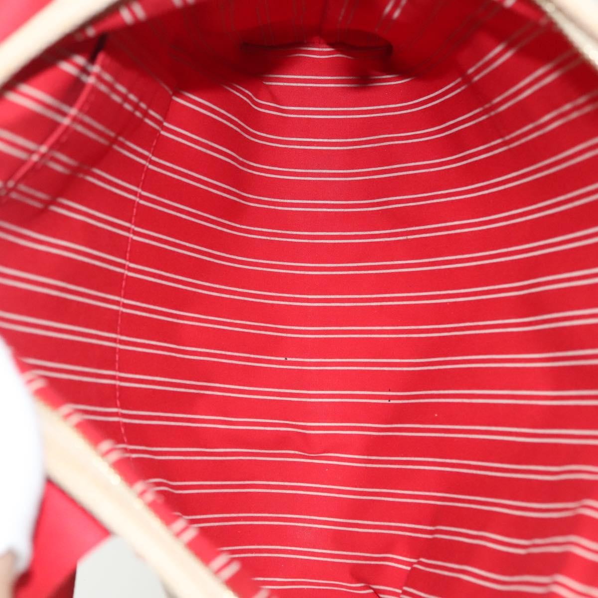 Louis Vuitton LOUIS VUITTON Antigua Cabas MM Tote Bag Beige Red M40035 LV Authentic 137278