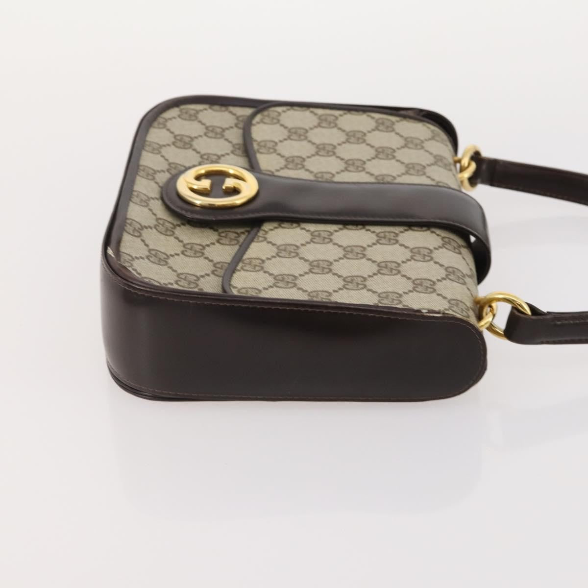 Gucci GUCCI GG Supreme GG Crystal GG Canvas Bag PVC 4 Set Navy Beige Authentic YKZ424