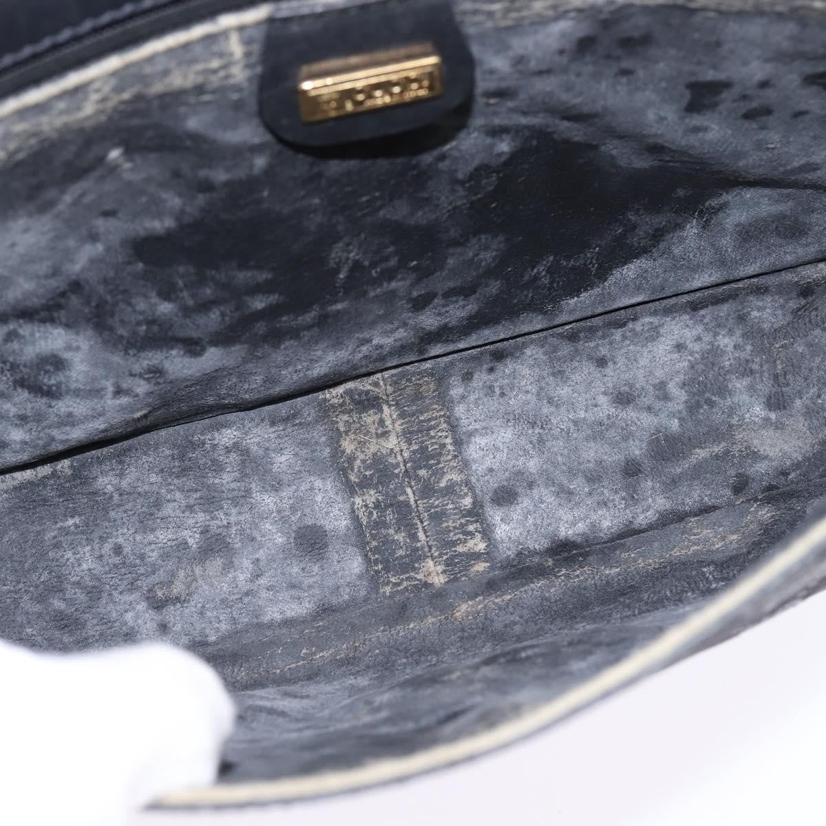 Gucci GUCCI GG Canvas Shoulder Bag Black Gold 001 261 0613 Authentic 144610