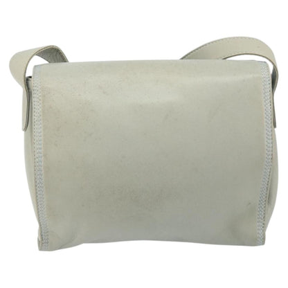 Loewe LOEWE Anagram Shoulder Bag Leather Gray Gold Authentic 166708