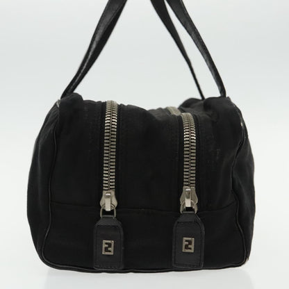 Fendi FENDI Hand Bag Cotton Nylon Black Silver Authentic ti2136
