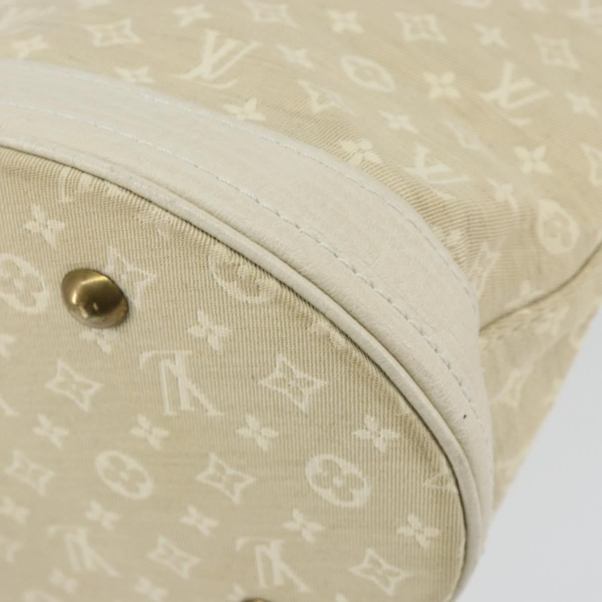 Louis Vuitton LOUIS VUITTON Monogram Mini Lin Bucket PM Shoulder Bag Dunne M95316 Authentic 153514