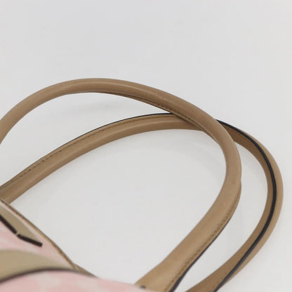 Gucci GUCCI GG Canvas Tote Bag Pink Gold Authentic 158451