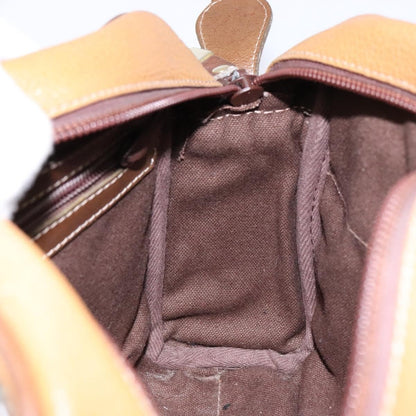 Loewe LOEWE Shoulder Bag Leather Brown Gold Authentic am8960