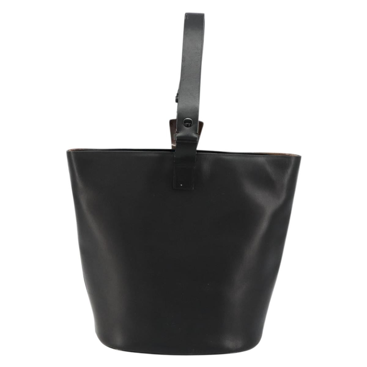 Gucci GUCCI Hand Bag Leather Black Authentic 71508