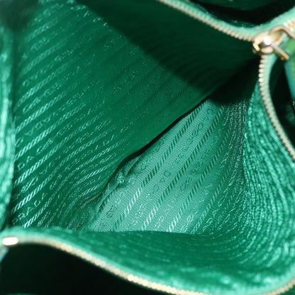 Prada PRADA Tote Bag Nylon Green Gold Authentic 155942