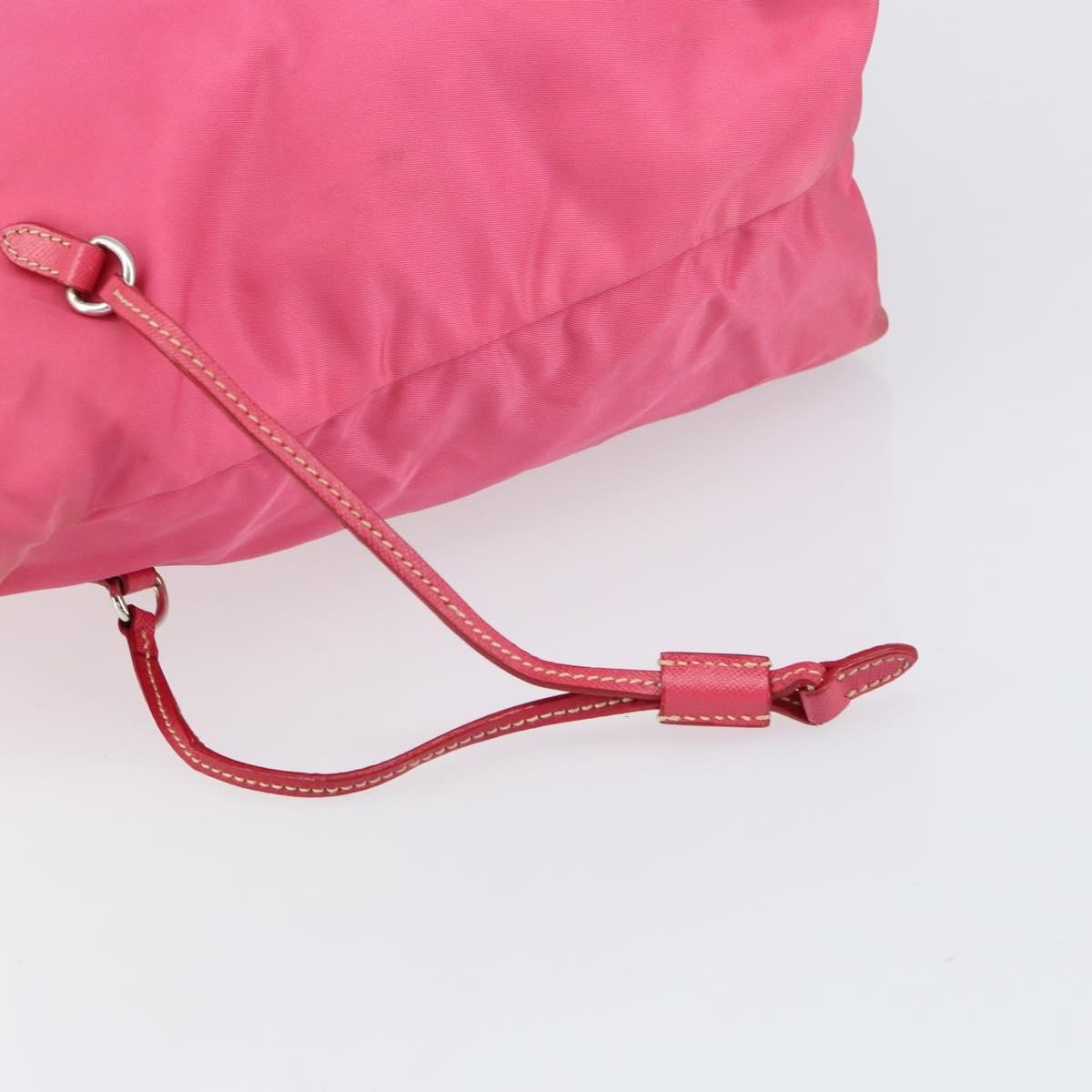 Prada PRADA Tote Bag Nylon Pink Silver Authentic 151499