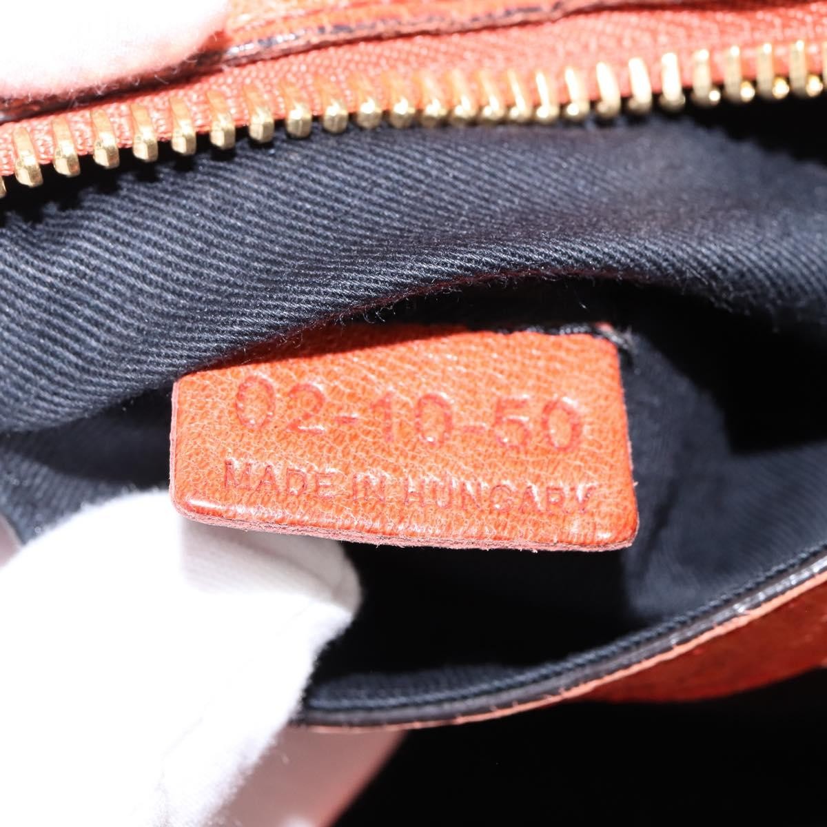 Chloé Chloé Chloe Etel Hand Bag Leather 2way Orange Gold Authentic am9029