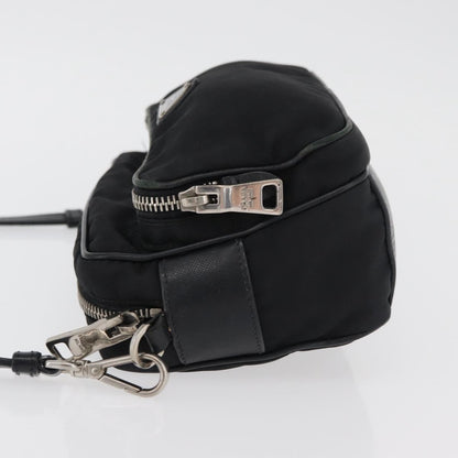 Prada PRADA Shoulder Bag Nylon Black Silver Authentic 175723