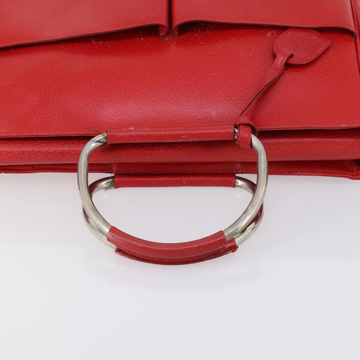 Gucci GUCCI Hand Bag Leather Red Authentic 148420