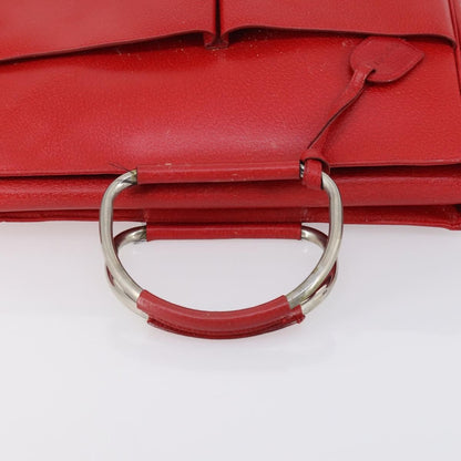 Gucci GUCCI Hand Bag Leather Red Authentic 148420