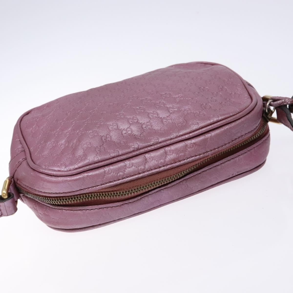 Gucci GUCCI Micro GG Canvas Guccissima Bag Leather Pink Gold 309538 Authentic sw1136