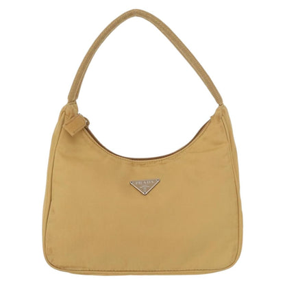 Prada PRADA Hand Bag Nylon Beige Authentic 163348