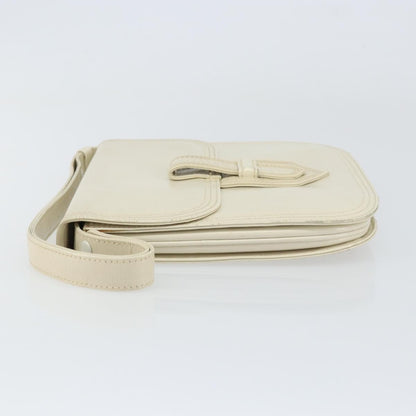 Saint Laurent SAINT LAURENT Shoulder Bag Leather White Authentic ka743
