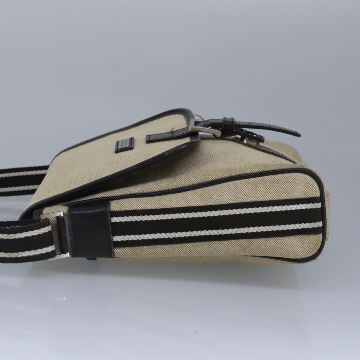 Burberry BURBERRY Shoulder Bag Canvas Beige Authentic ti2263