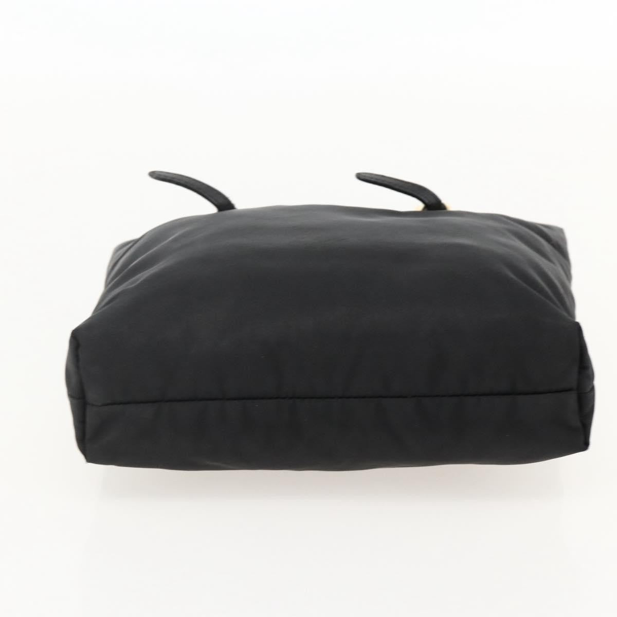 Prada PRADA Hand Bag Nylon Black Gold Authentic 175270