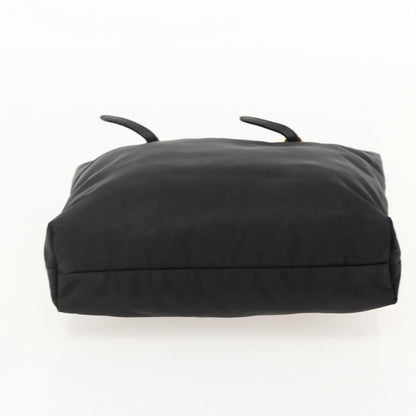Prada PRADA Hand Bag Nylon Black Gold Authentic 175270