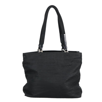 Prada PRADA Hand Bag Nylon Black Silver Authentic 96925