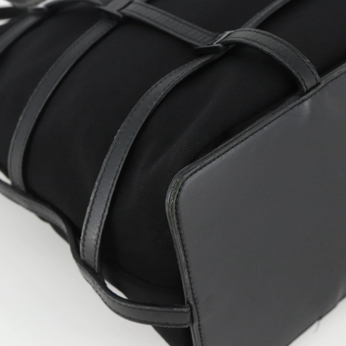 Salvatore Ferragamo Salvatore Ferragamo Tote Bag Nylon Black Silver Authentic ka3842