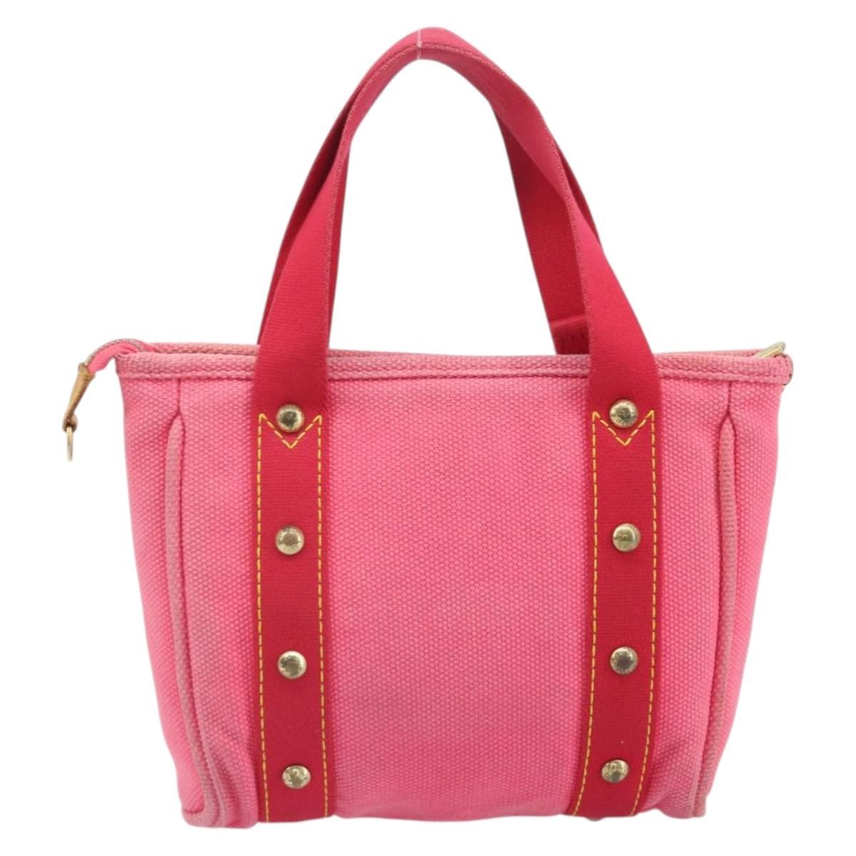Louis Vuitton LOUIS VUITTON Antigua Cabas PM Hand Bag Rouge Pink M40088 LV Authentic ka2366
