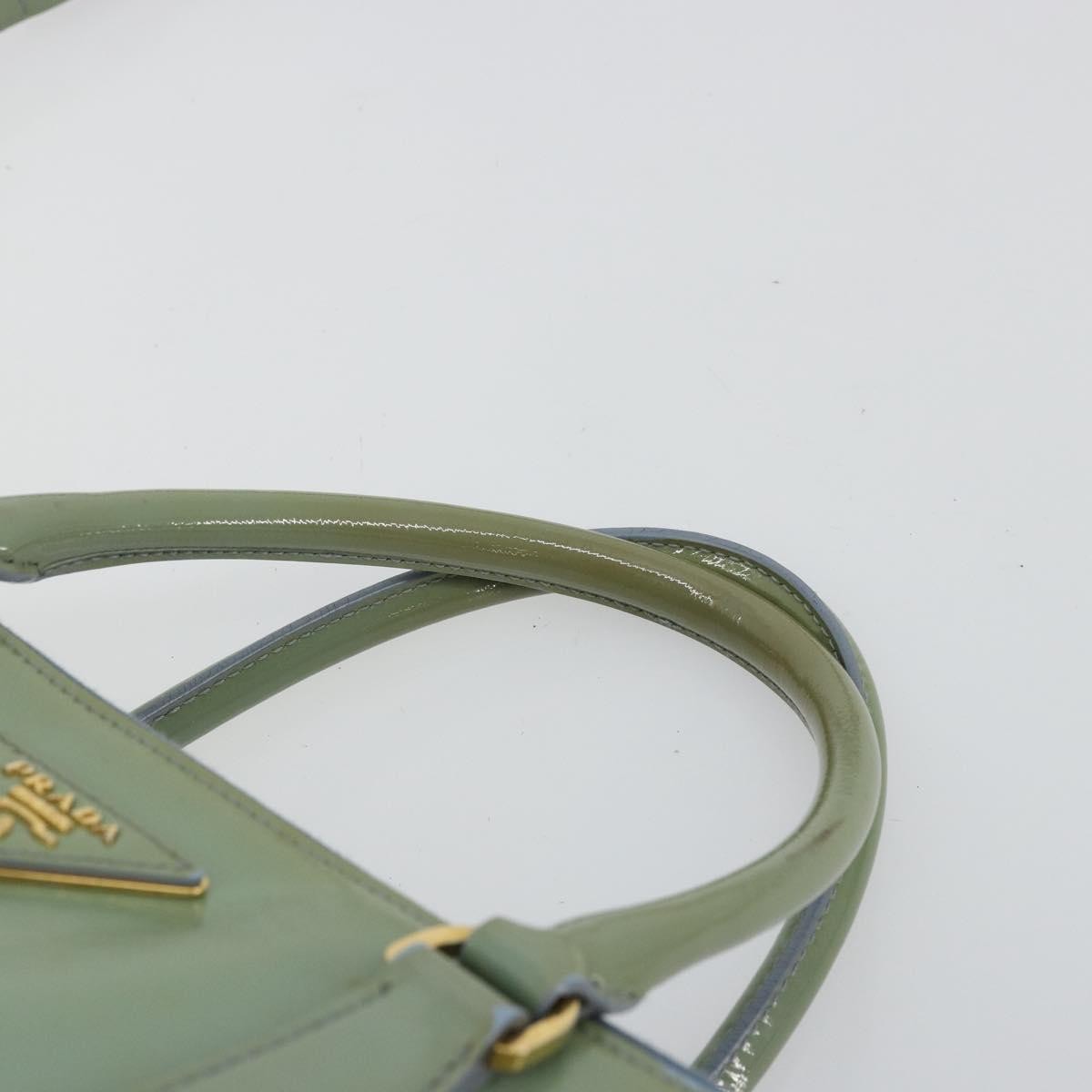 Prada PRADA Galleria Hand Bag Safiano leather 2way Green Gold Authentic bs35189