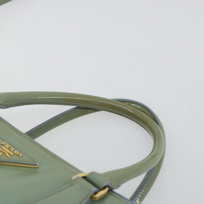 Prada PRADA Galleria Hand Bag Safiano leather 2way Green Gold Authentic bs35189
