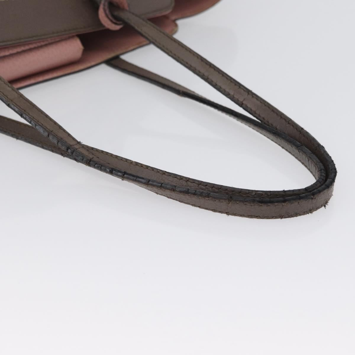 Gucci GUCCI Tote Bag Leather Brown Gold 354408 Authentic bs33432