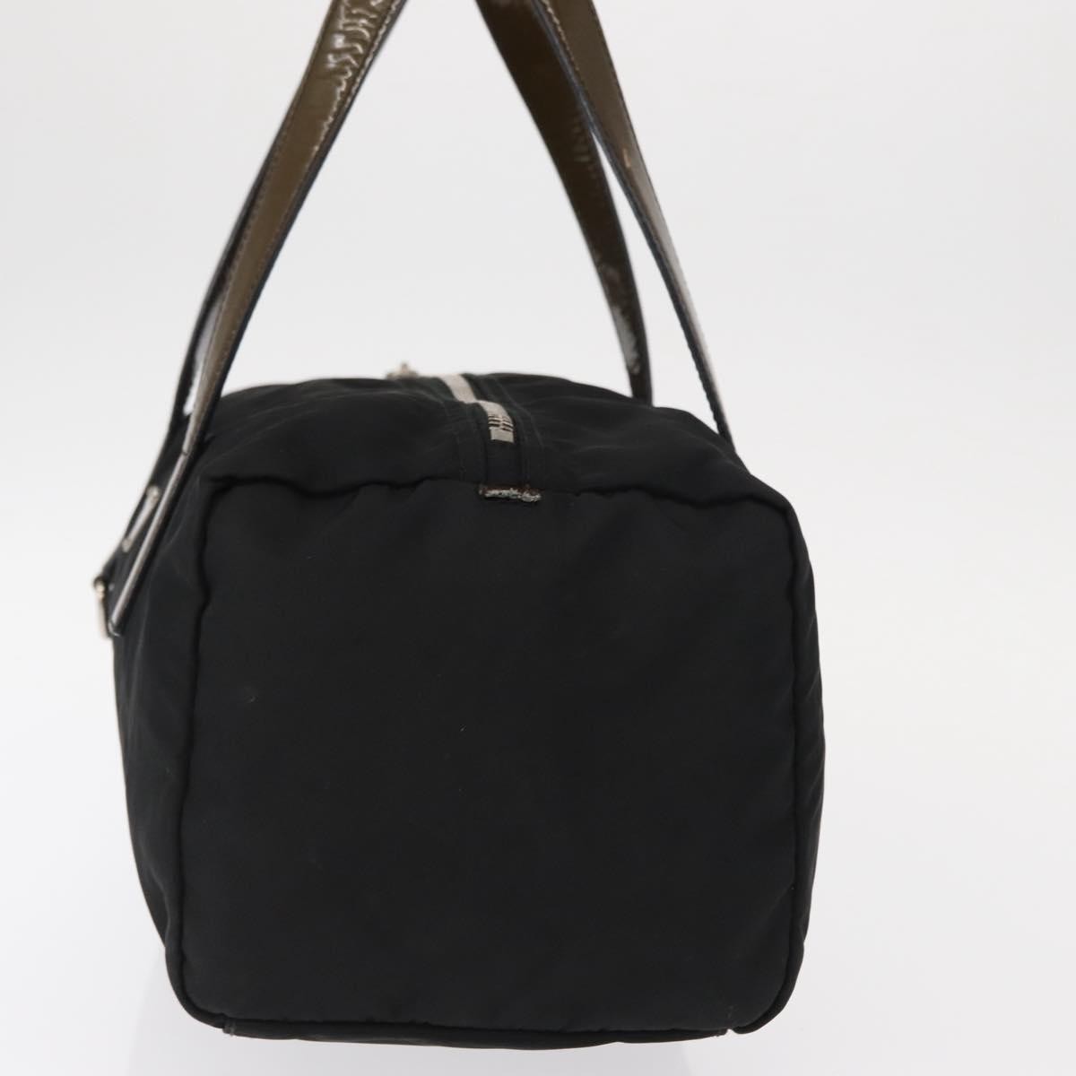 Prada PRADA Hand Bag Nylon Black Silver Authentic 153944