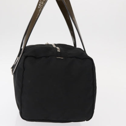 Prada PRADA Hand Bag Nylon Black Silver Authentic 153944