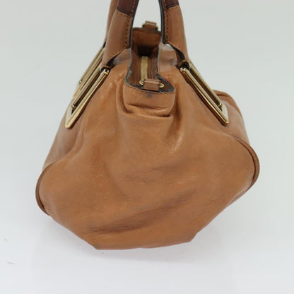Chloé Chloé Chloe Hand Bag Leather 2way Brown Gold Authentic BA590