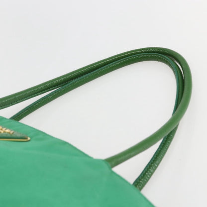 Prada PRADA Tote Bag Nylon Green Gold Authentic 155942