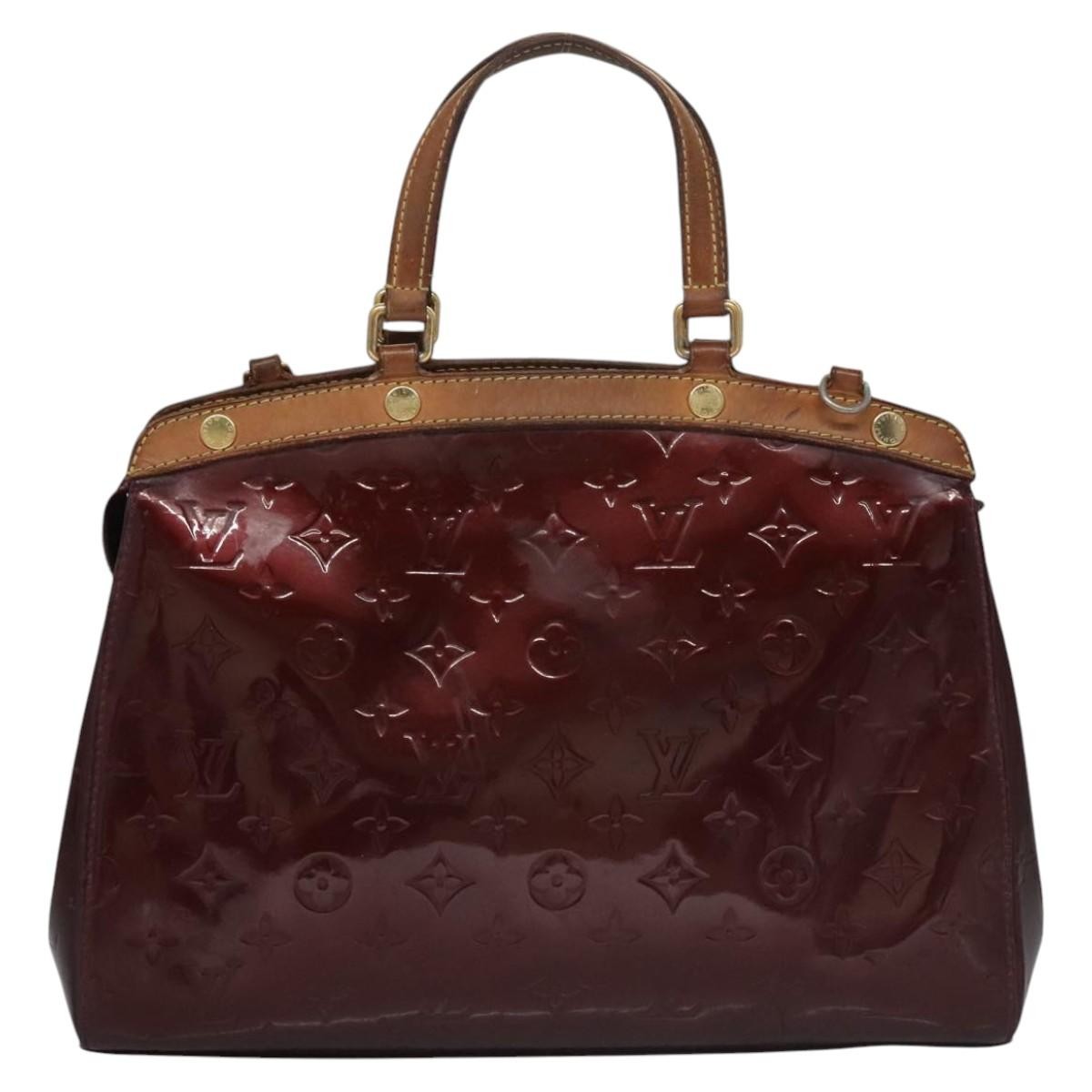 Louis Vuitton LOUIS VUITTON Vernis Blair MM Hand Bag 2way Rouge Favist M91690 LV Authentic EC506