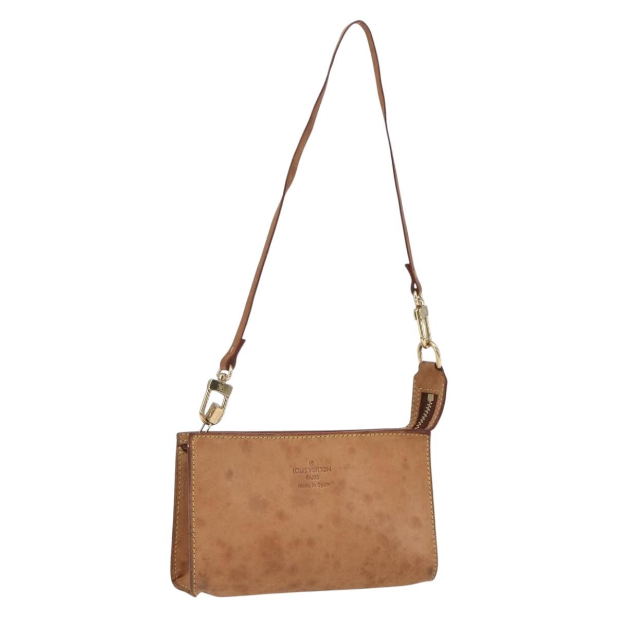 Louis Vuitton LOUIS VUITTON Nomad Cabas Amble PM Pouch Leather Beige M92502 LV Authentic 168227 Bag
