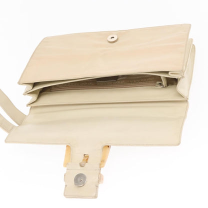 Prada PRADA Shoulder Bag Nylon Beige Silver Authentic bs33180