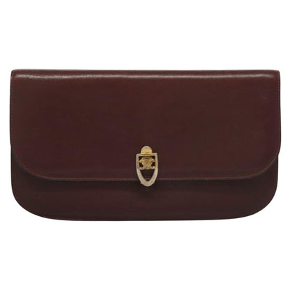 Celine CELINE Macadam Canvas Pouch Clutch Bag 2 Set Brown Authentic yk18950