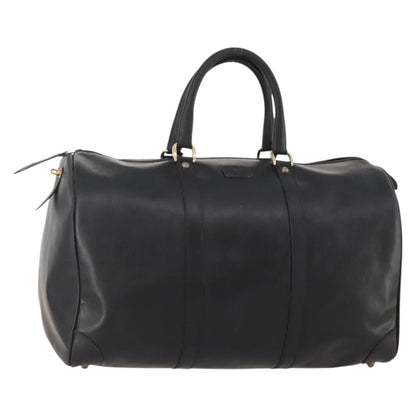 Valentino VALENTINO Boston Bag Leather Black Gold Authentic bs35030A