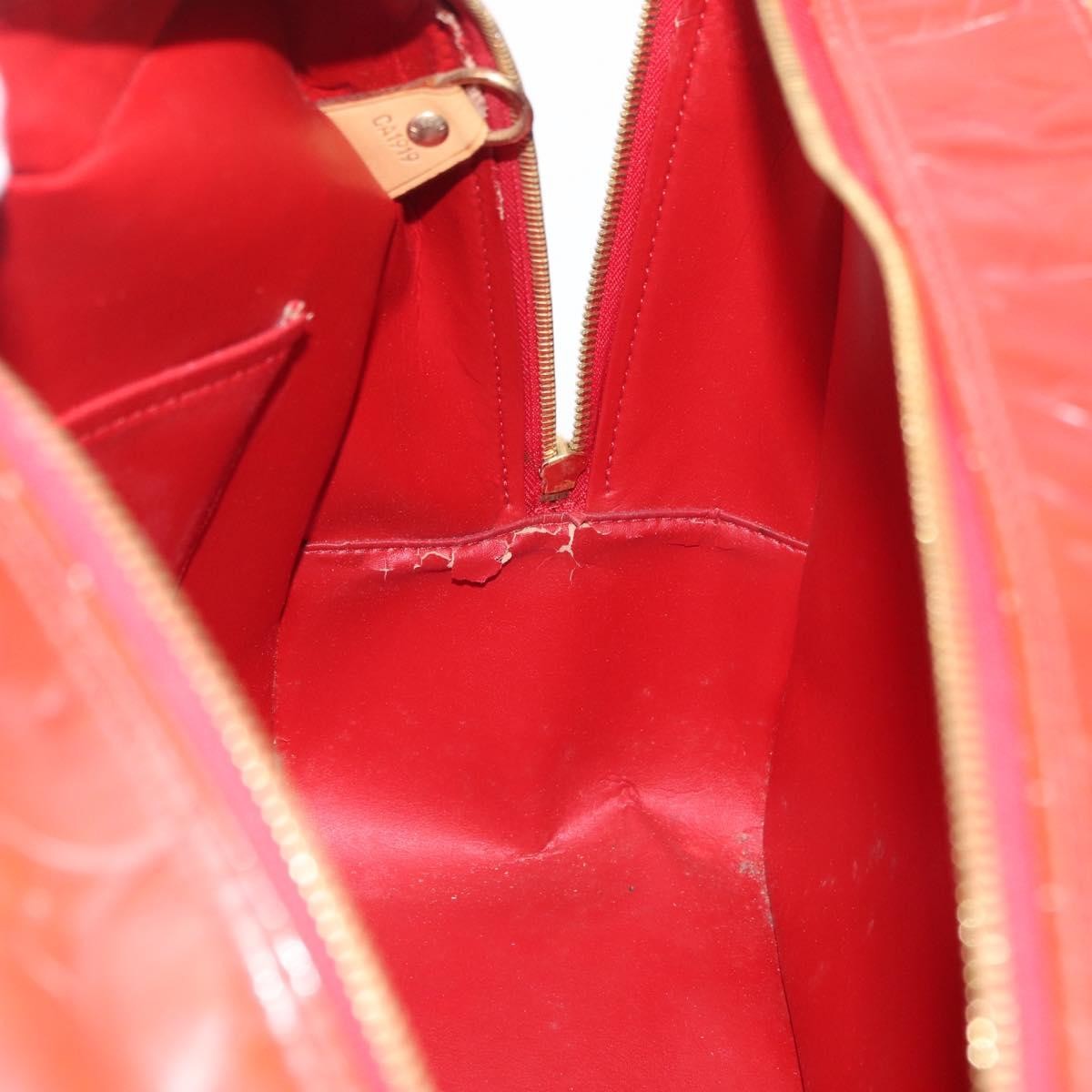 Louis Vuitton LOUIS VUITTON Monogram Vernis Sutton Hand Bag Red Rouge M91080 LV Authentic bs34724