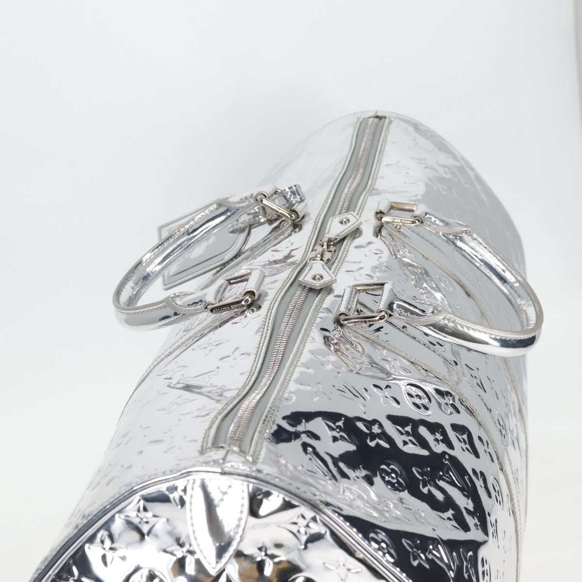 Louis Vuitton LOUIS VUITTON Monogram Miroir Keepall 55 Bag Silver Argent M95275 Authentic yk18156SM