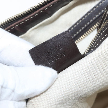 Gucci GUCCI GG Canvas Shoulder Bag Beige Gold 257072 Authentic gh1853