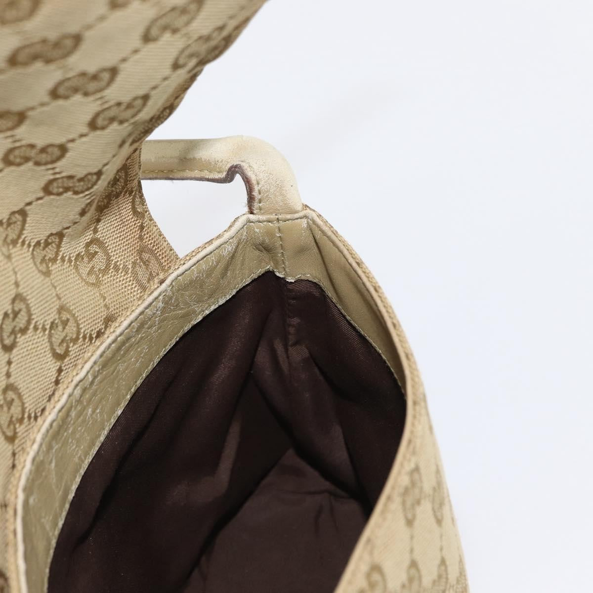 Gucci GUCCI GG Canvas Shoulder Bag Beige Gold 90646 Authentic mr1955