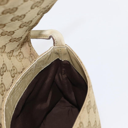 Gucci GUCCI GG Canvas Shoulder Bag Beige Gold 90646 Authentic mr1955