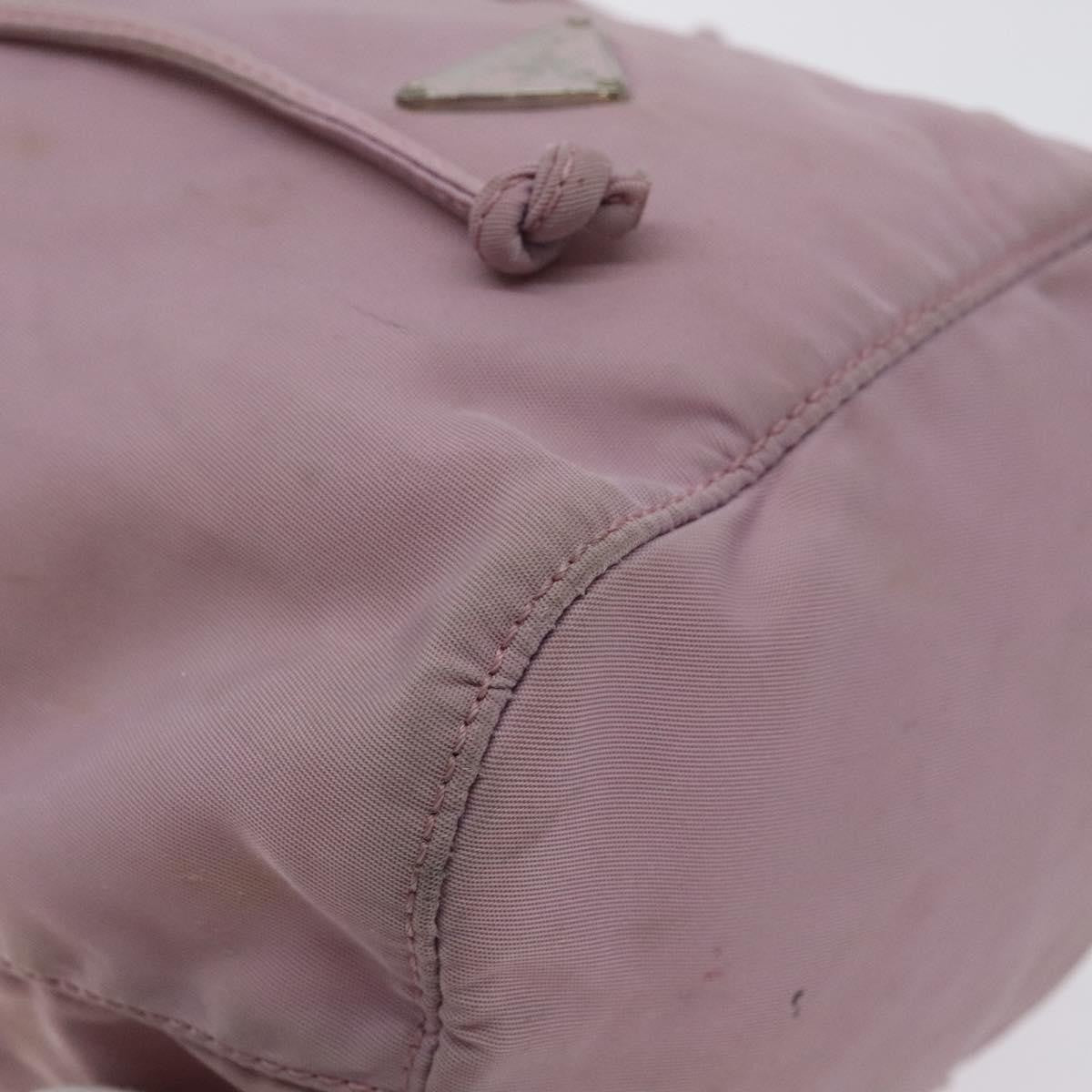 Prada PRADA Pouch Nylon Pink Silver Authentic 129576 Bag