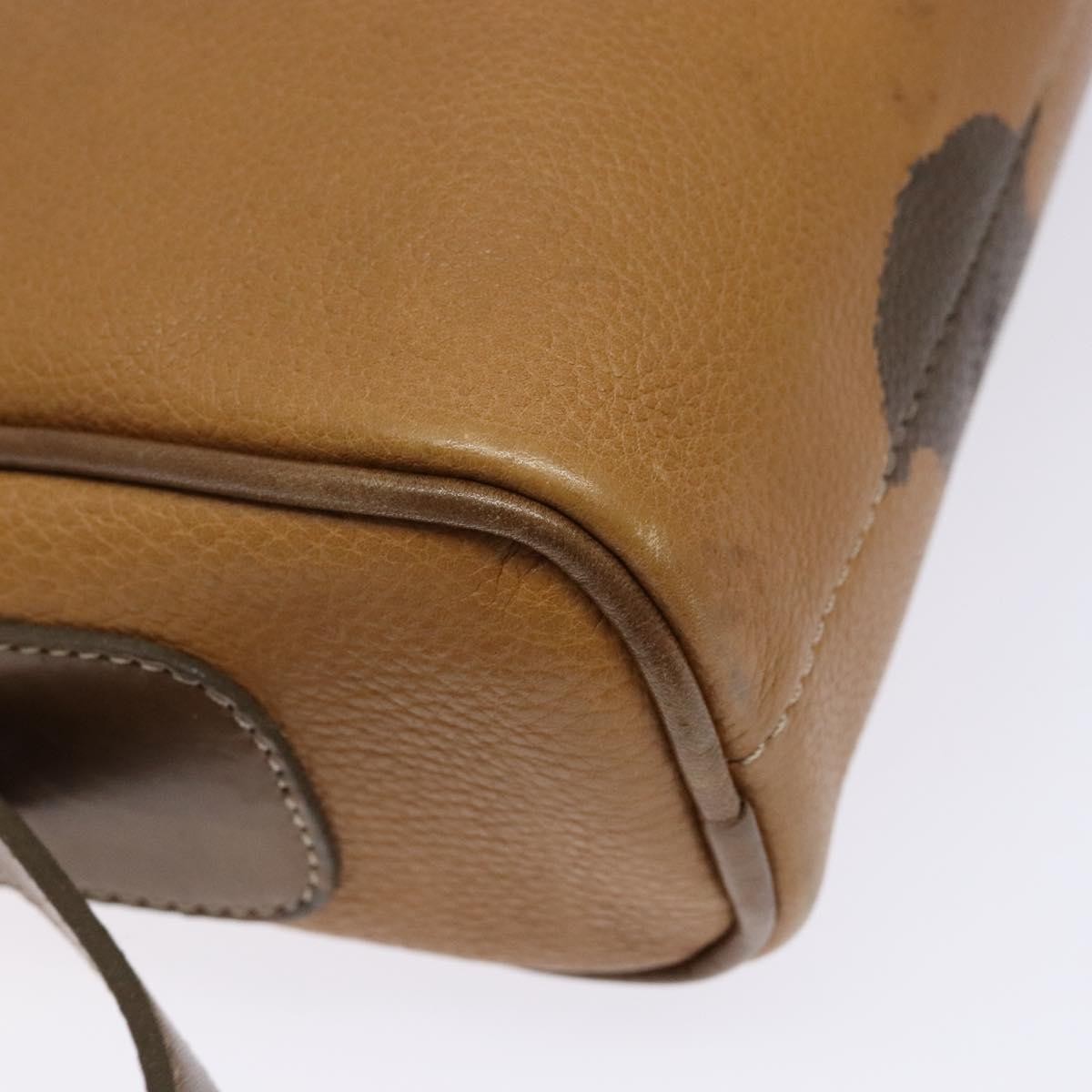 Loewe LOEWE Shoulder Bag Leather Brown Gold Authentic am8960