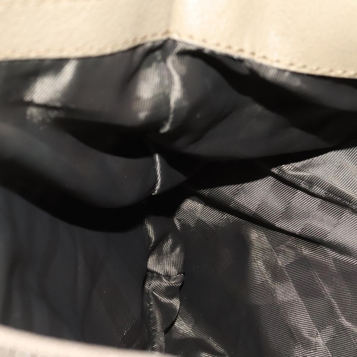 Burberry BURBERRY Shoulder Bag Leather Beige Authentic 119364