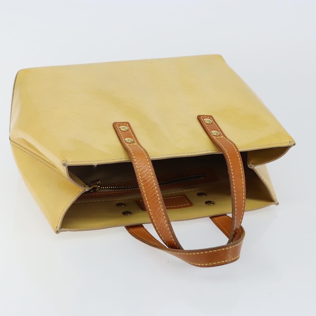 Louis Vuitton LOUIS VUITTON Monogram Vernis Reade PM Hand Bag Beige M91334 LV Authentic ep10940