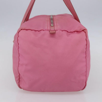 Prada PRADA Hand Bag Nylon Pink Silver Authentic 155083