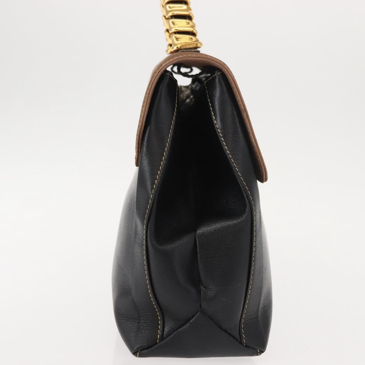 Loewe LOEWE Velazquez Hand Bag Leather Suede Brown Black gold Authentic 149533